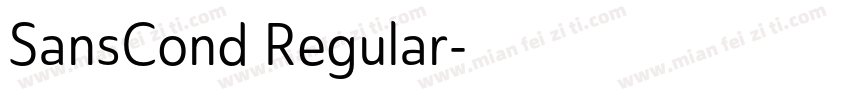 SansCond Regular字体转换